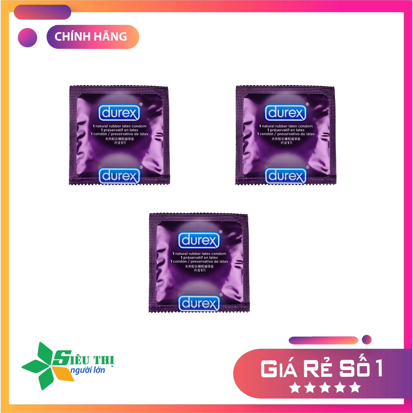 [Hcm]3 Cái Bao Cao Su Kéo Dài Quan Hệ Cao Cấp Durex Performax Intense