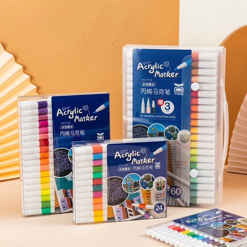 Bộ bút màu cho bé acrylic Bộ màu vẽ dùng được trên nhiều chất liệu khô nhanh không bị phai an toàn