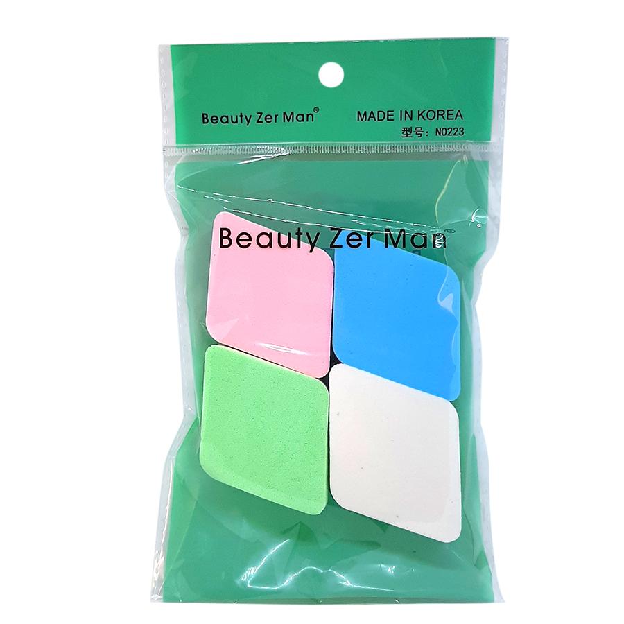 4 miếng bông tán kem nền và lót Beauty Zer Man
