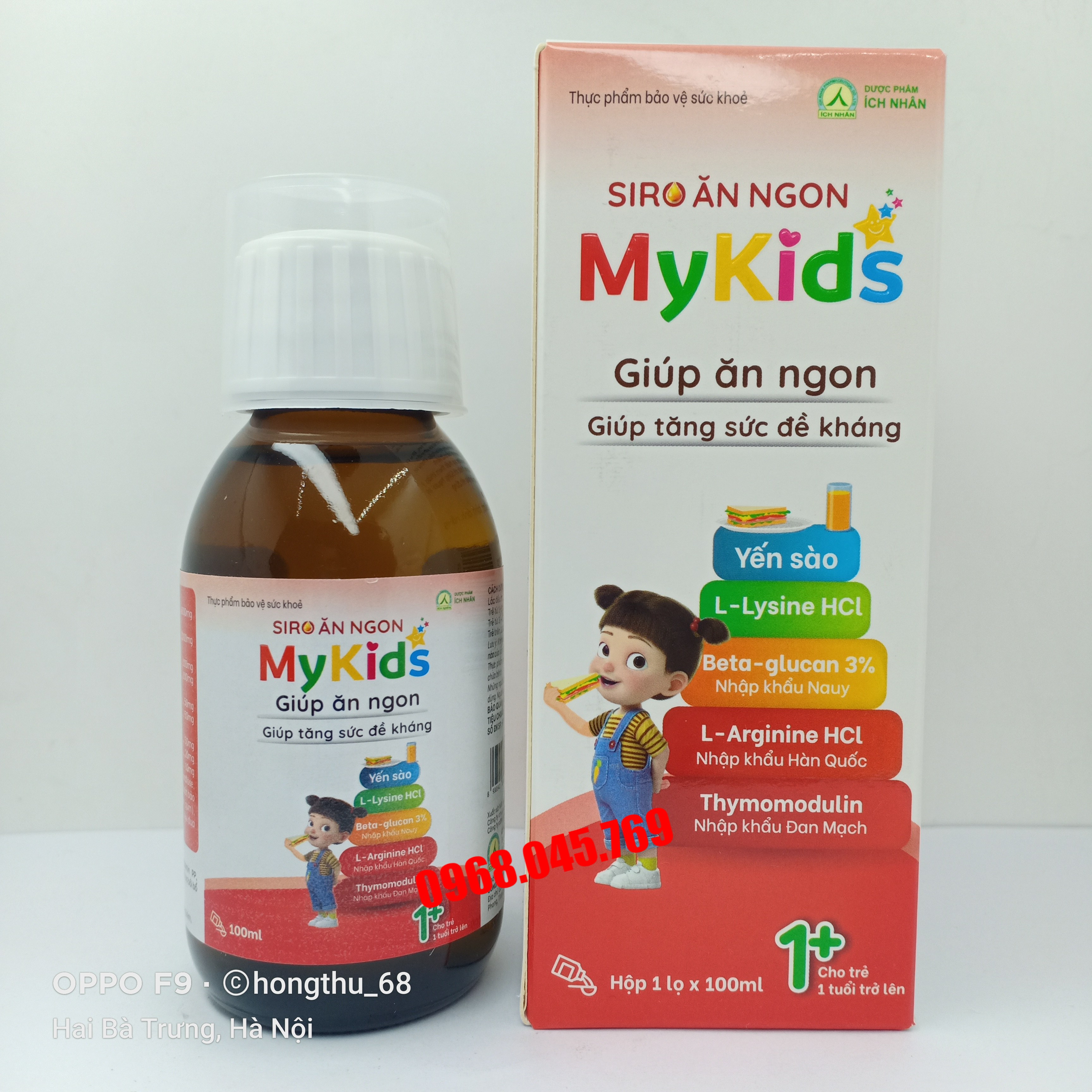 Siro ăn ngon Mykids dạng lọ 100ml - Bổ sung Lysine Arginine Thymomodulin và vitamin PP vitamin B6 gi