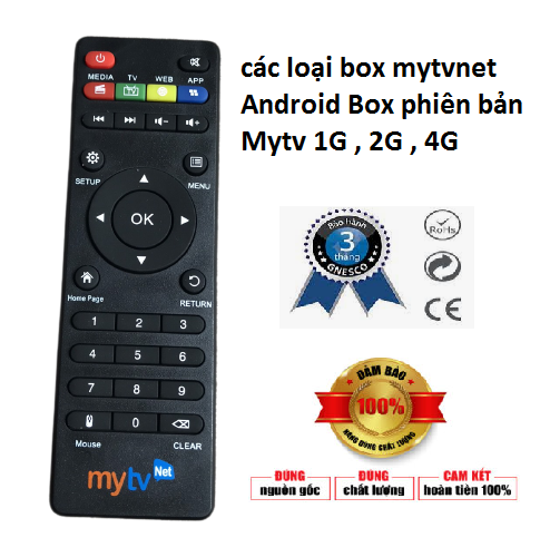 Điều khiển Mytv net dùng cho các loại box mytvnet Android Box phiên bản Mytv 1G  2G  4G hàng chính hãng mới 100%