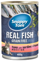 Pate Cho Mèo Snappy Tom Real Fish Lon 400g