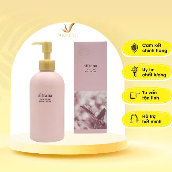 Dưỡng Thể Nước Hoa Sitrana Cica Glow Body Cream 250ml - virgot.store