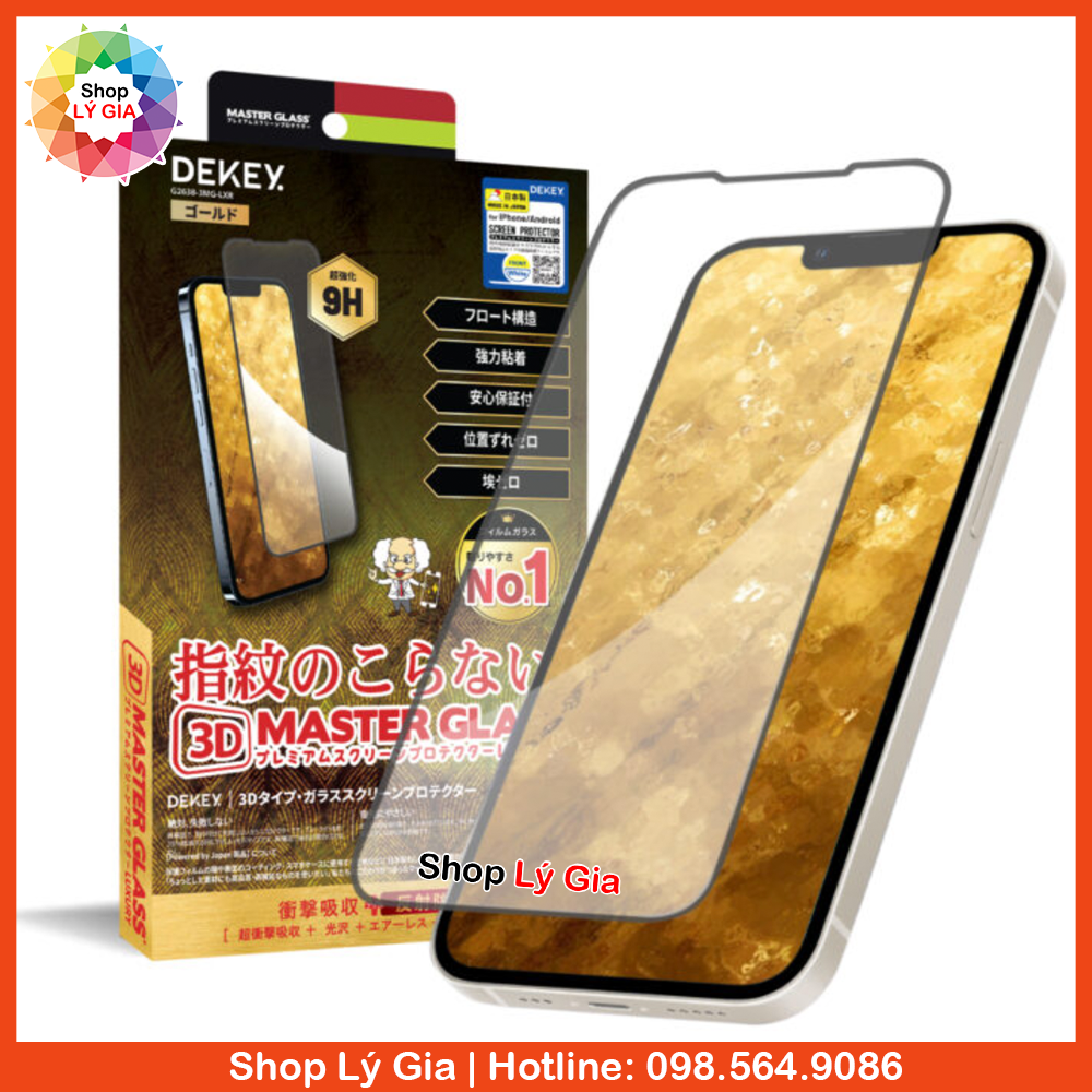 Kính cường lựciPhone Dekey Luxury Nhật Bản cho iPhone 17 Pro Max/Air/16 Pro Max/16 Plus/15 Pro Max/1