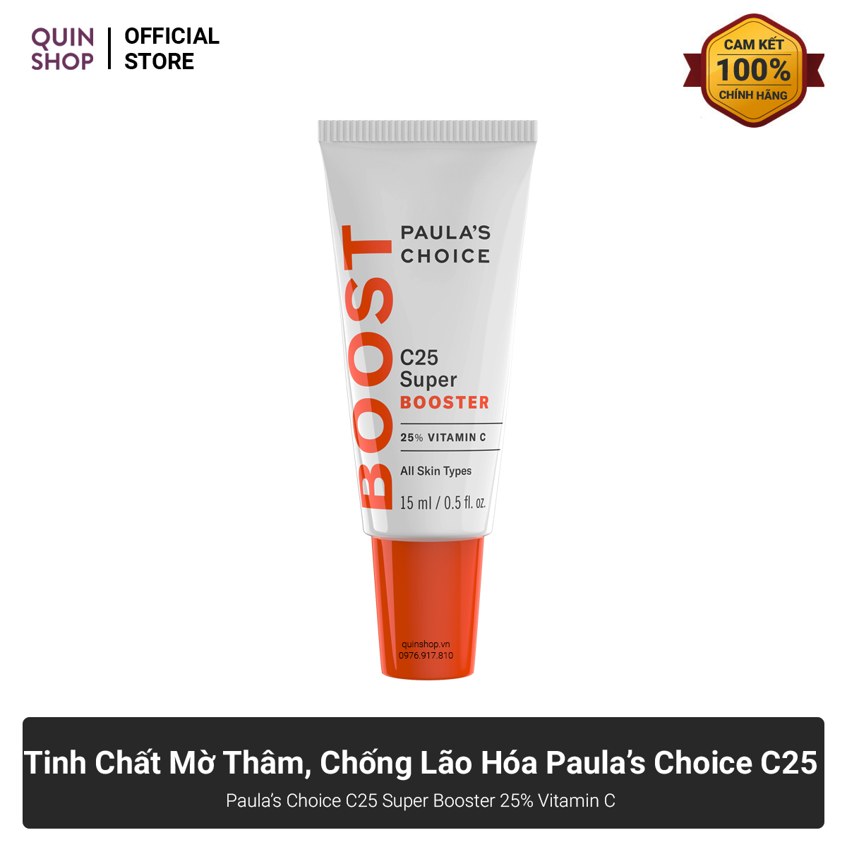 Tinh Chất Mờ Thâm Chống Lão Hóa Paula’s Choice C25 Super Booster 25% Vitamin C