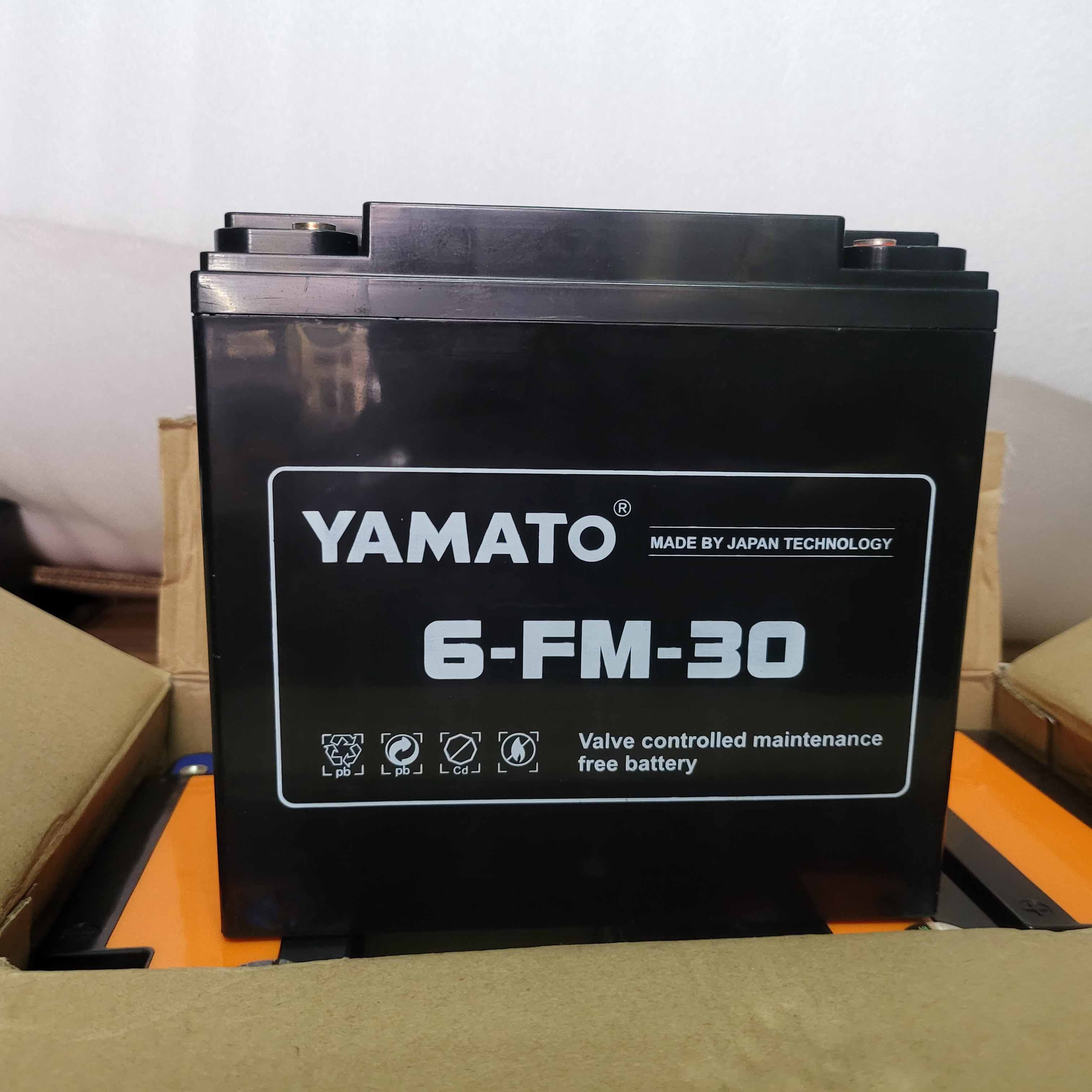 Ắc quy 12V-30Ah acquy YAMATO 6-FM-30 ắc quy xe máy điện ắc quy xe đạp điện ắc quy loa kéo acquy lưu 