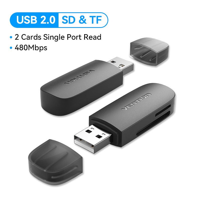 Vention USB 3.0 2 Trong 1 Đầu Đọc Thẻ Nhớ USB A Type C to SD TF Micro SD Bộ Chuyển Đổi cho Laptop OT