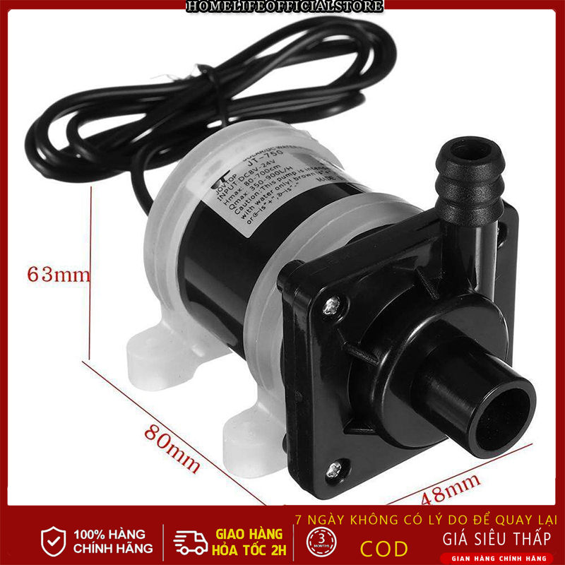 Máy Bơm Nước Không Chổi Than Động Cơ Năng Lượng Mặt Trời DC 12V / 24V  Máy Bơm Nước Chìm Điện Từ Khô