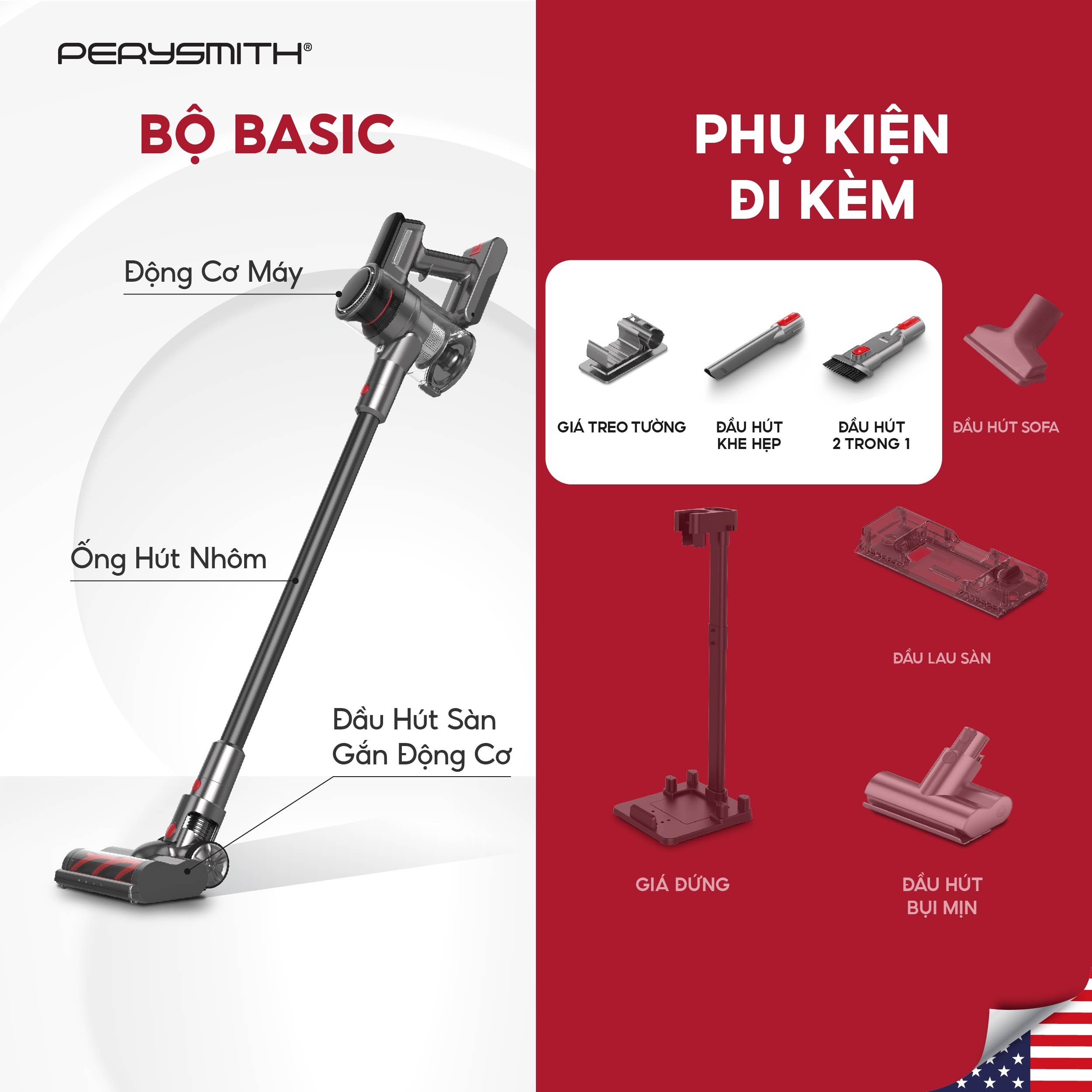 PerySmith XP5 Máy Hút Bụi Cầm Tay Không Dây Xtreme Pro Series