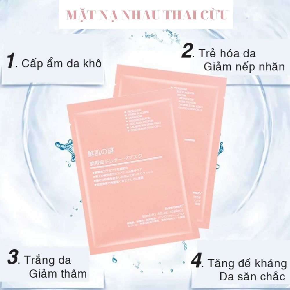 [HCM][Chính Hãng] Set 10 miếng Mặt Nạ Nhau Thai Cừu Tế Bào Gốc Nhật Bản Stem Cell Rwine Beauty Trẻ Hóa Trắng Da Dưỡng Ẩm