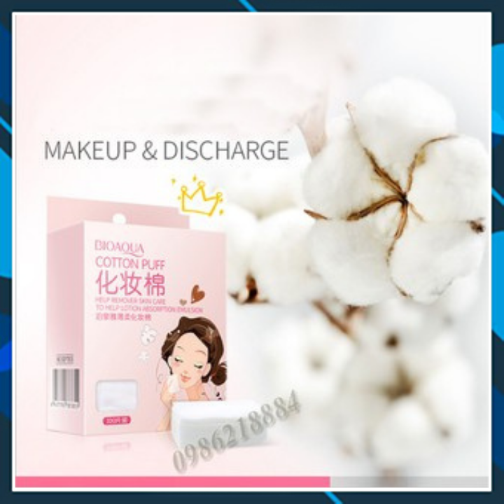Bông tẩy trang hộp 100 miếng Cotton Puff Bioaqua CP12