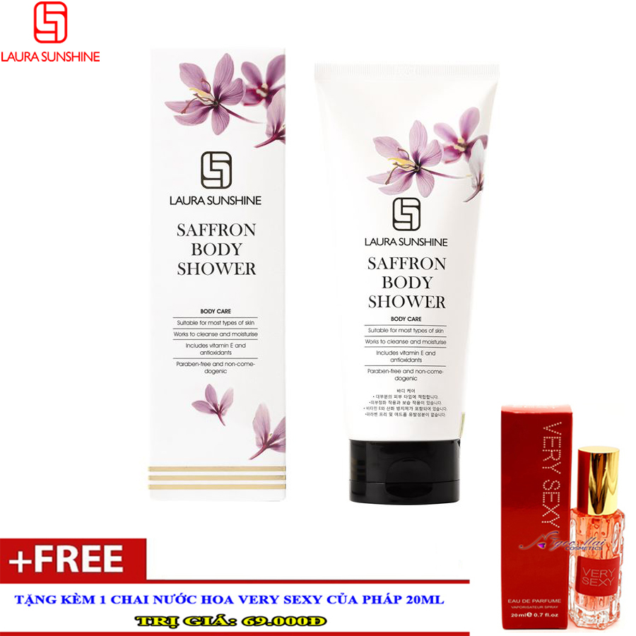 [Hcm]Sữa Tắm Trắng Danhụy Hoa Nghệ Tây Saffron Body Laura Sunshine Mỹ Phẩm Nhật Kim Anh - 200Ml + (Quà Tặng)