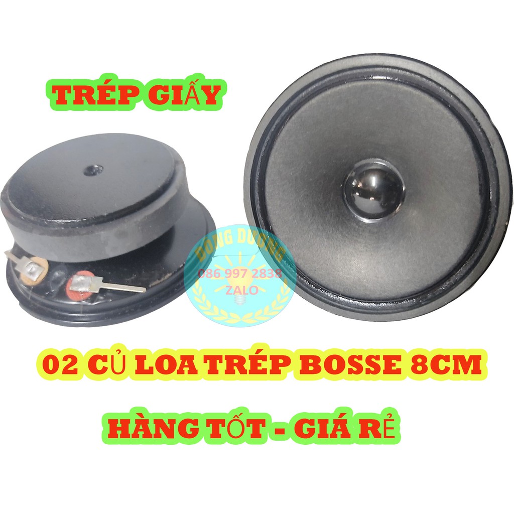 COMBO 2 LOA TREBLE BOSSE 8CM VÀ TỤ 1.5MF 250V- TREBLE GIÁ RẺ