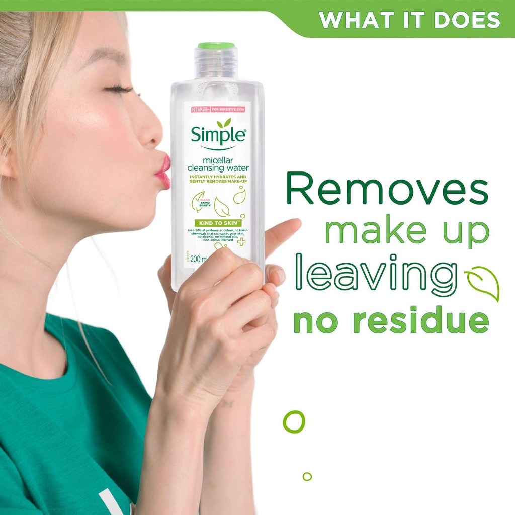 Nước tẩy trang Simple Kind to Skin Micellar Cleansing Water