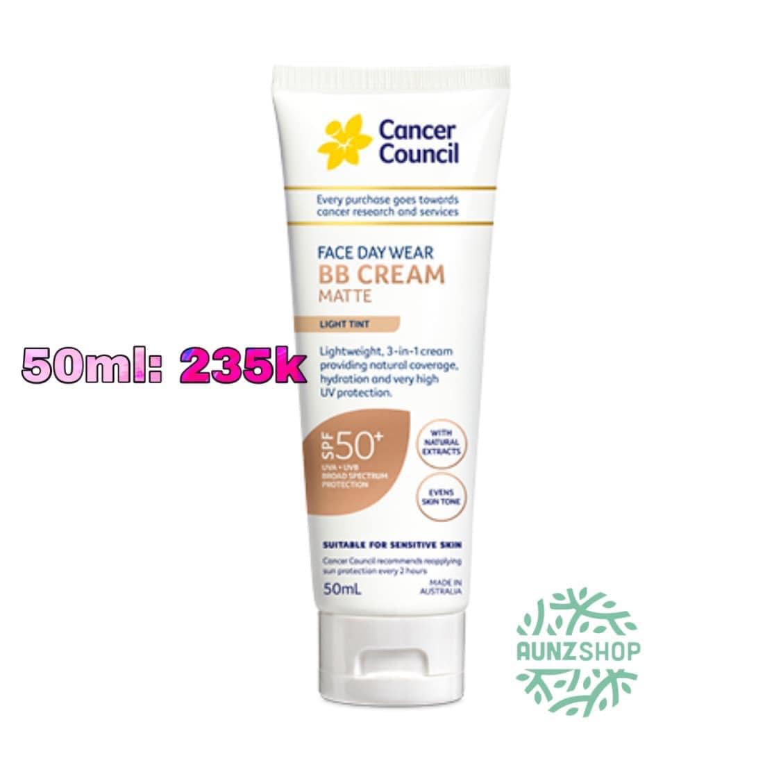 Kem Nền Có Chống Nắng Bb Cream 3 Trong 1 Cancer Council Spf50+