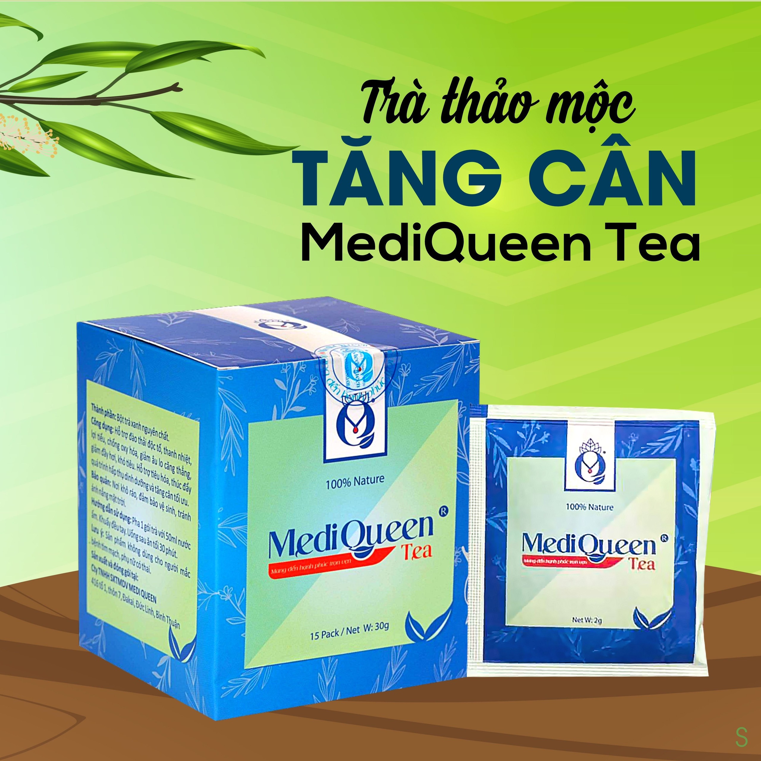 [Hcm]Trà Tăng Cân Mediqueen - Tăng 2 - 4 Kg Sau 1 Liệu Trình - Giao Hàng Toàn Quốc - Sản Phẩm Chính Hãng