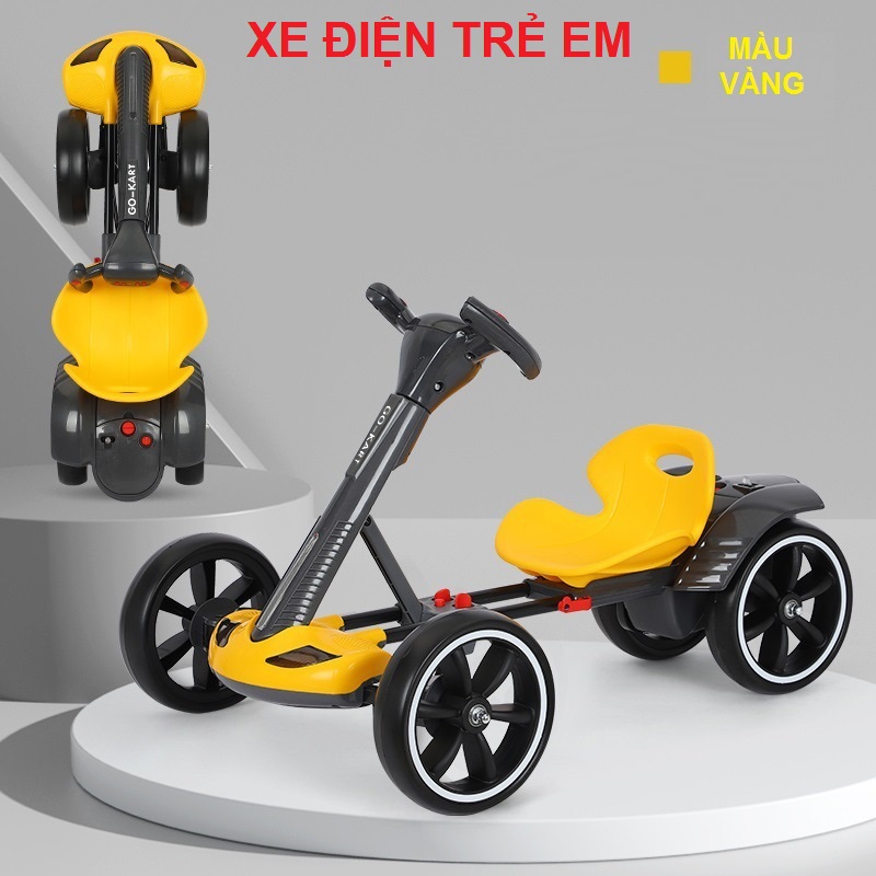 Xe điện di động bốn bánh chạy điện Go-Kart dành cho trẻ em không cần lắp đặt - Xe điện gấp gọn Go Ka