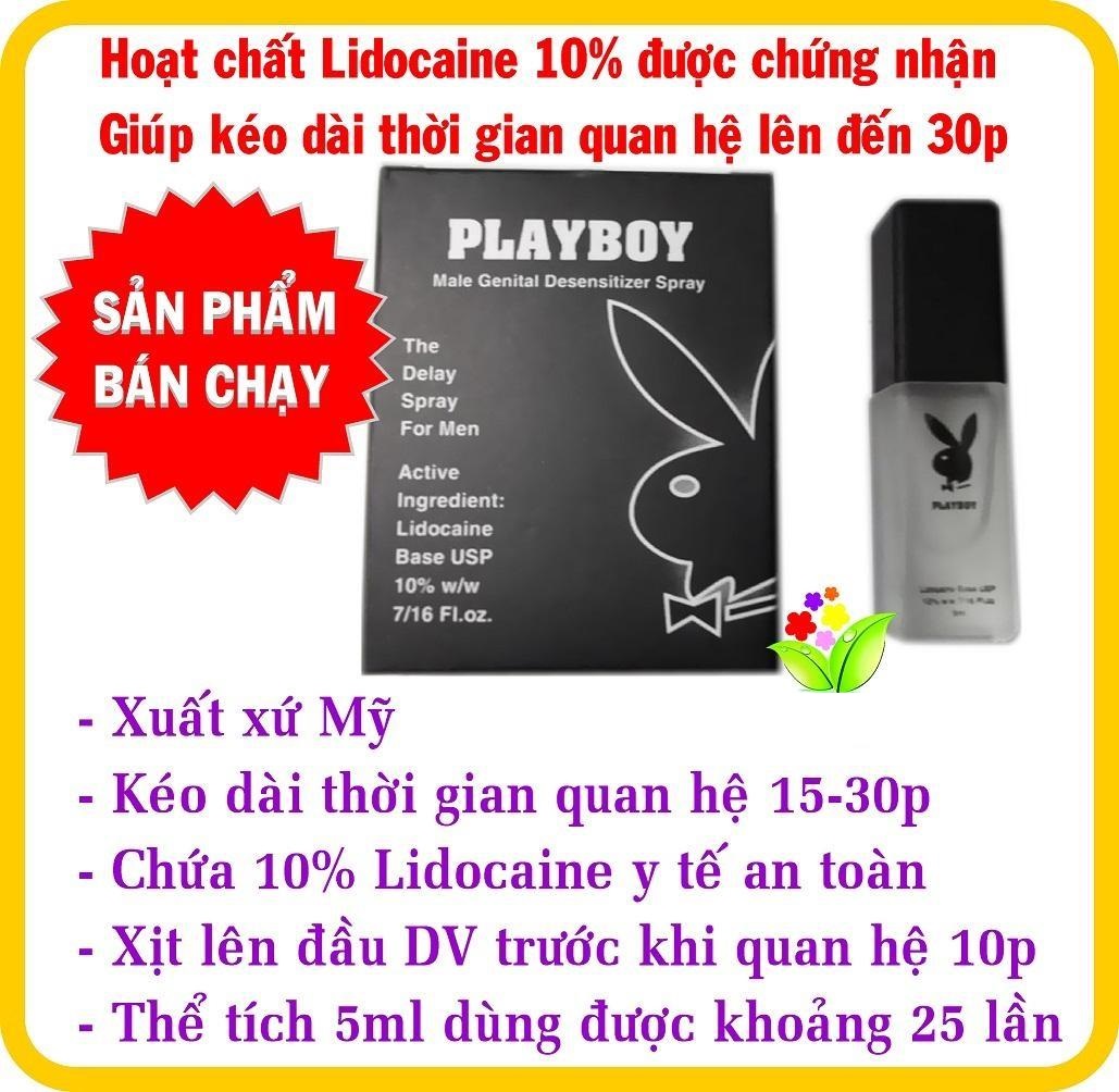 Chai Xịt Hỗ Trợ Chống Xuất Tinh Sớm Playboy Xịt Ngoài Da Không Gây Tác Dụng Phụ