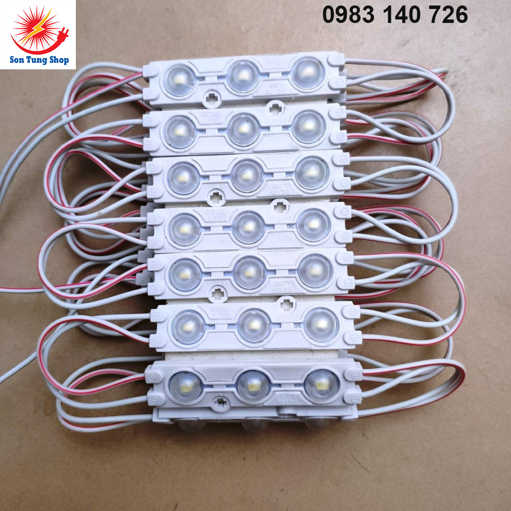 LED 3 mắt lồi samsung 12V chống nước vỉ 20 thanh