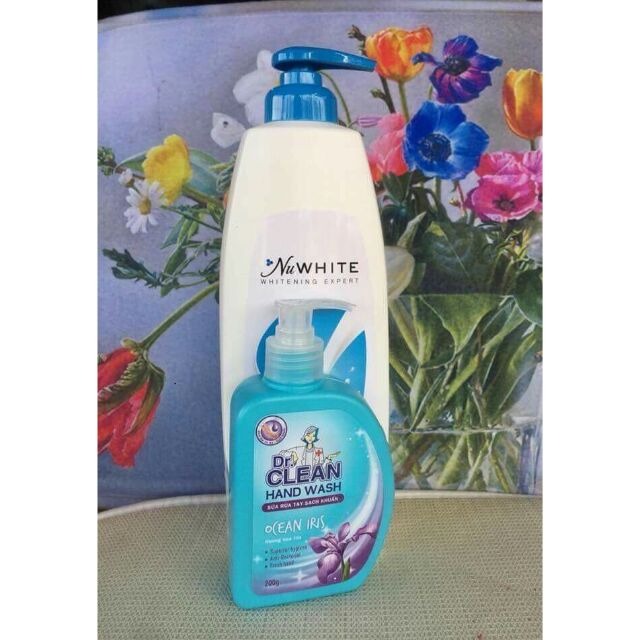 Sữa Tắm Trắng Da Nuwhite 1200Ml Tặng Kèm Nước Rửa Tay Giá Ko Đổi.