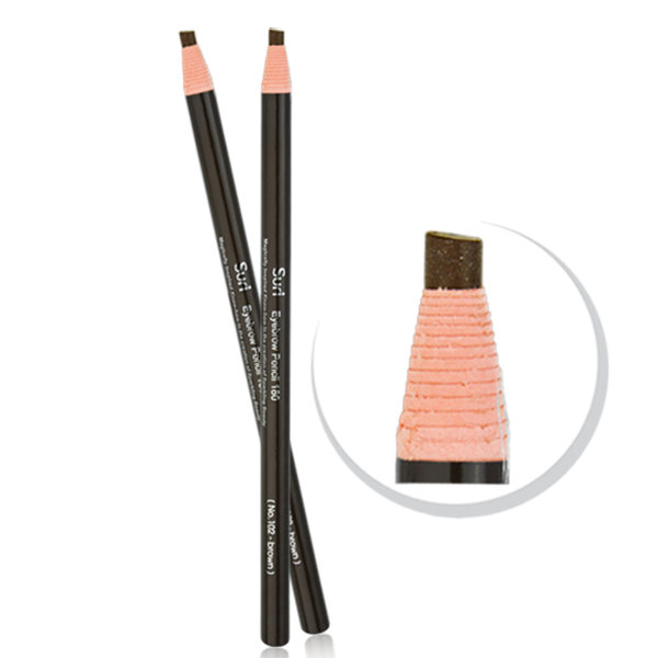 Chì Kẻ Mày Dạng Xé Tiện Dụng Suri Eyebrow Pencil No.102 Hàn Quốc 1.3G (Màu Nâu)