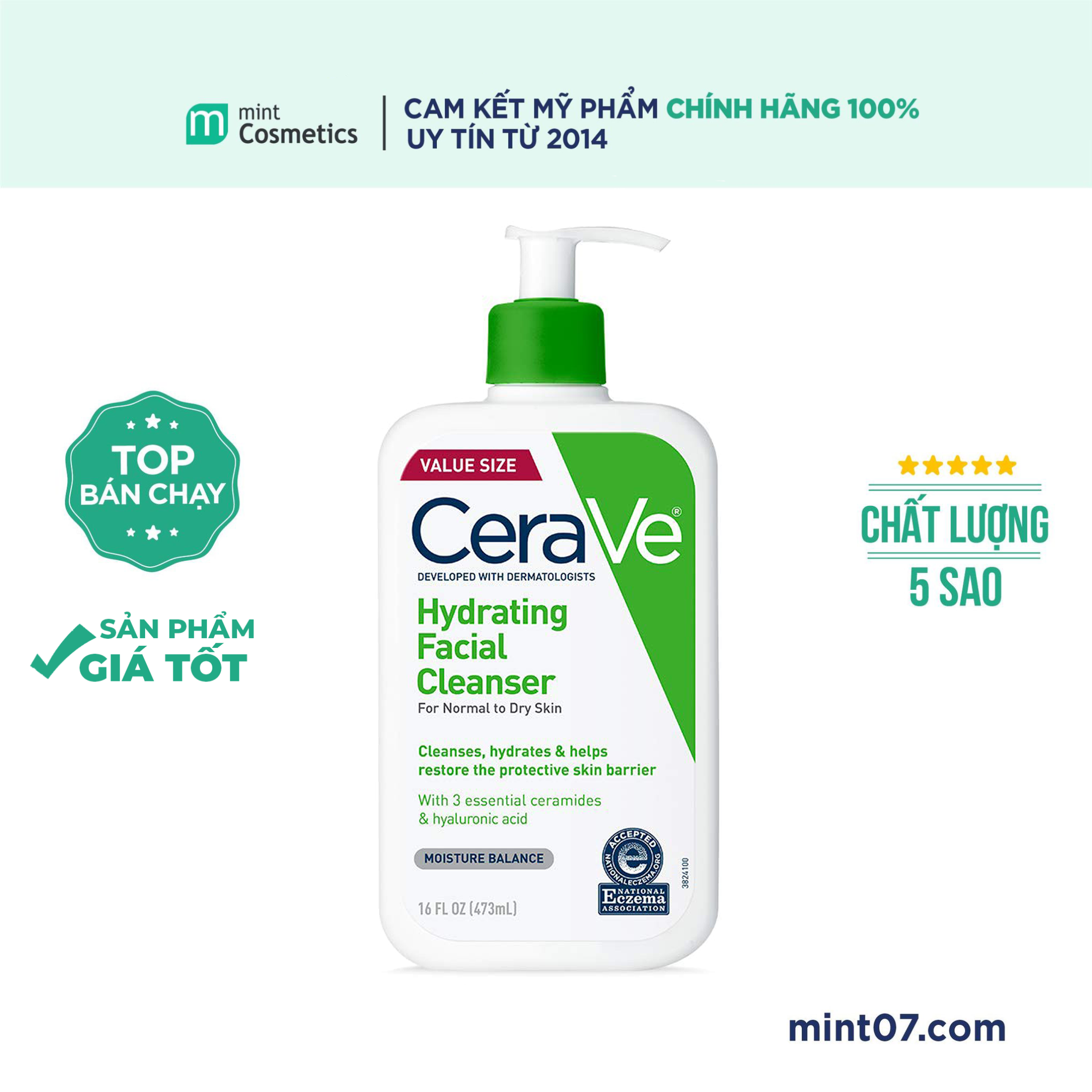 Sữa rửa mặt CeraVe Hydrating Cleanser Normal to Dry
