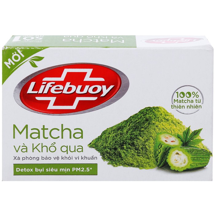 X&Agrave B&Ocircng Cục Lifebuoy Matcha V&Agrave Khổ Qua 90G