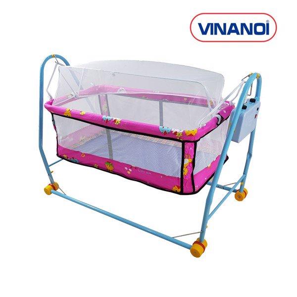 NÔI ĐIỆN TỰ ĐỘNG CAO CẤP GIÁ RẺ CHO BÉ N20H VINANOI - SỨC ĐƯA NÔI TỐI ĐA 20KG SỬ DỤNG KHUNG THÉP TĨNH ĐIỆN BỀN ĐẸP - HOẠT ĐỘNG ÊM ÁI CHO BÉ GIẤC NGỦ NGON
