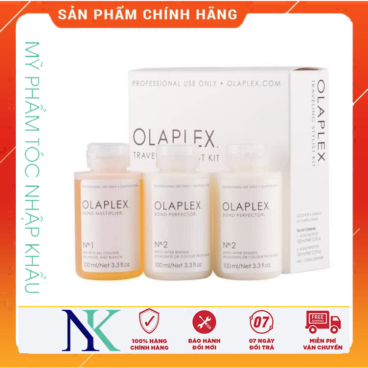 [Hcm]Bộ Phục Hồi Tóc Olaplex Usa Cho Tóc Cháy Nát Hư Tổn Nặng 100Ml X3