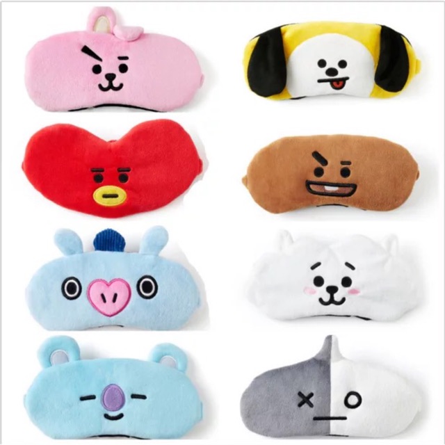 Bịt Mắt Ngủ + Băng Đô Đeo Đầu Bt21 Bts