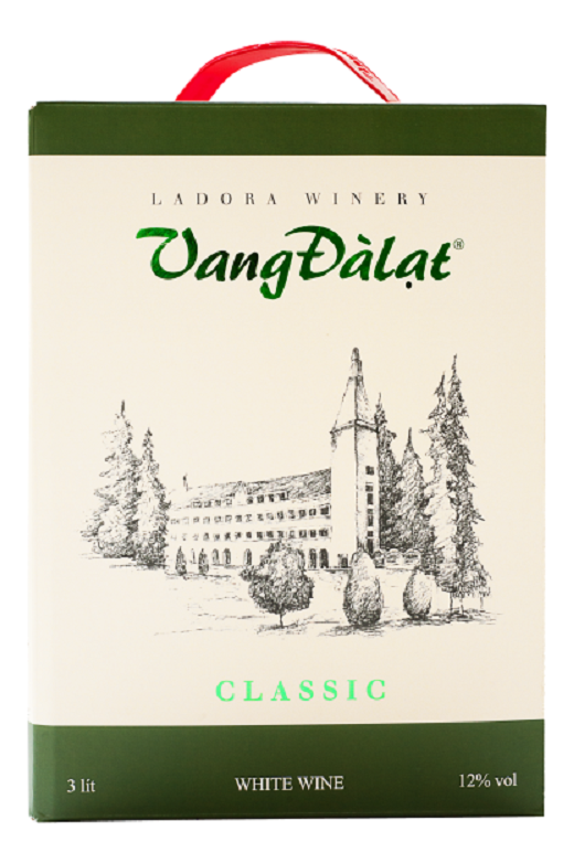 VANG  ĐÀ LẠT CLASSIC HỘP 3LÍT - VANG TRẮNG