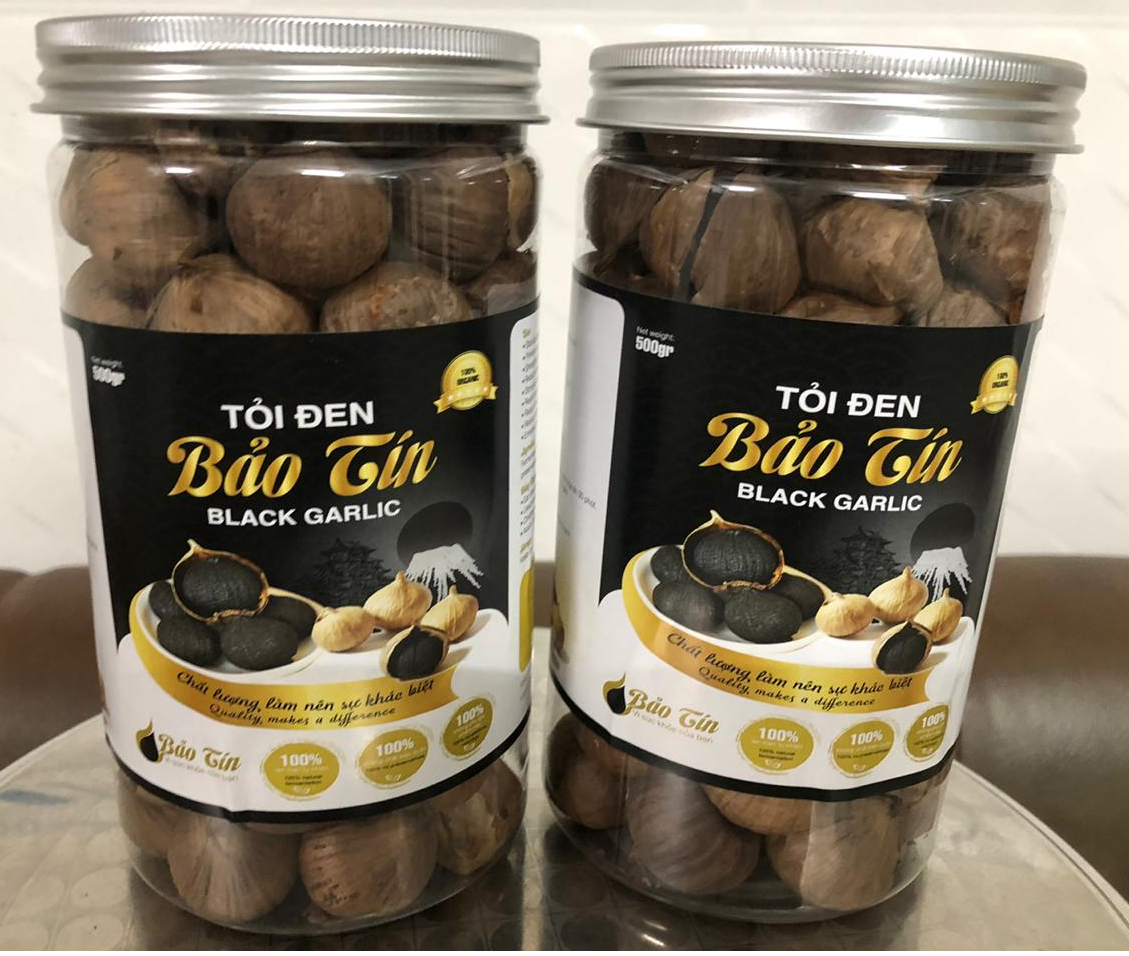 [Hcm]Tỏi Đen Cao Cấp Bảo Tín - Hủ 500Gr