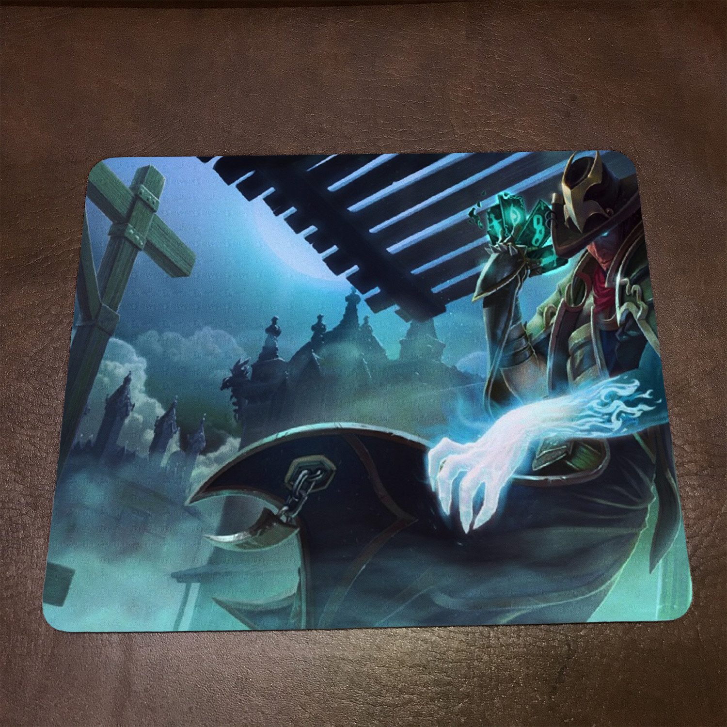 Lót chuột máy tính League of Legends TWISTED FATE - Mẫu 1 Mousepad cao su êm ái. Nhận in theo yêu cầ