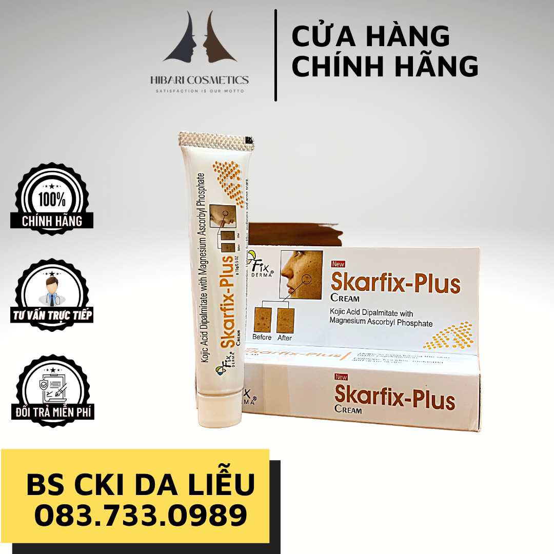 Kem Dưỡng Da – Giảm Thâm Nám Fixderma Skarfix Plus Cream (15G) - Giảm Thâm Tàn Nhang Vết Nám Và Các Sẹo Do Mụn Gây Nên.giảm Tăng Hắc Sắc Tố Melanin Giúp Da Trắng Sáng Và Mịn Màng