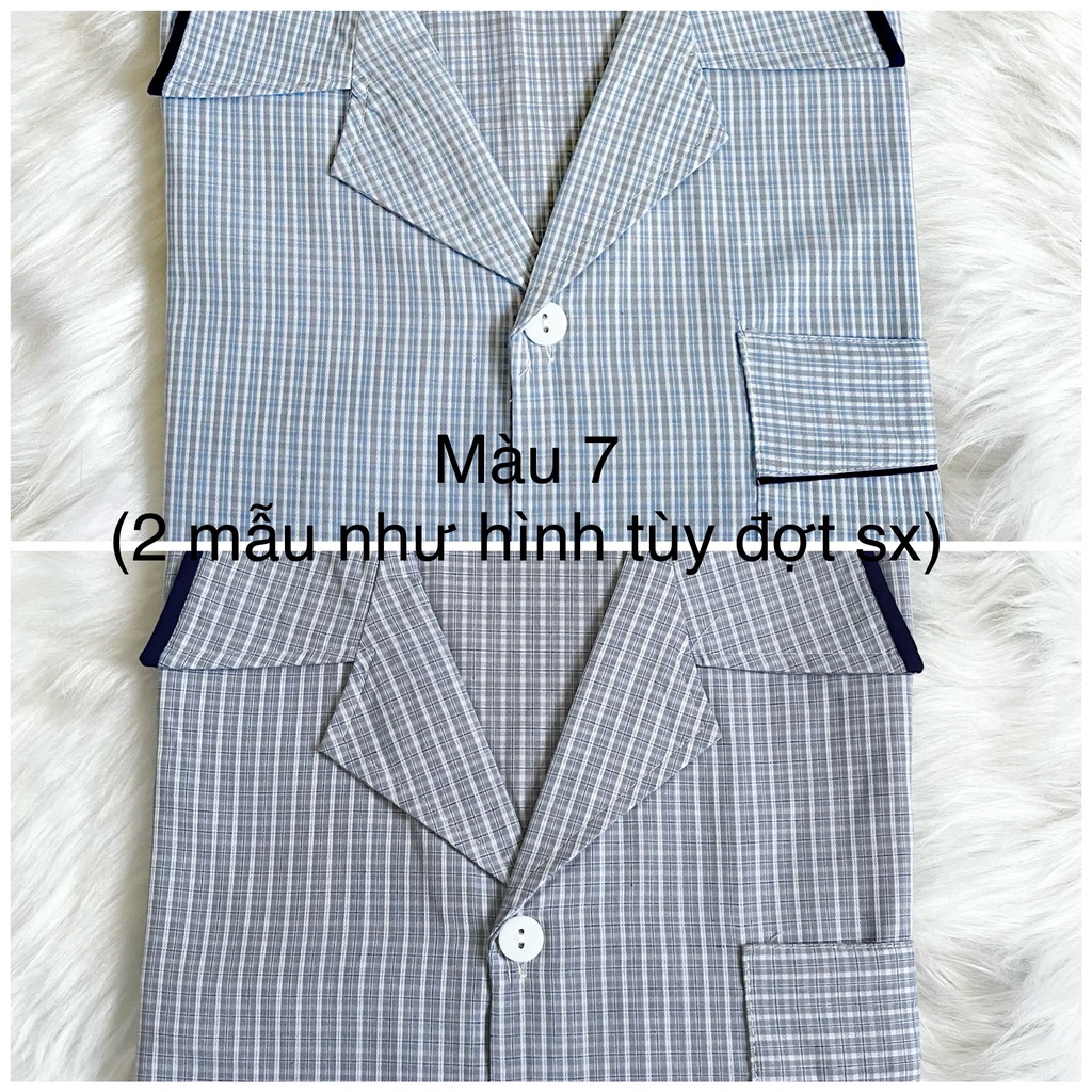 Đồ Bộ Nam Pijama dài tay Cao Cấp Thích Hợp Với Nam Trung Niên Chất Liệu Vải Cotton Thoáng Mát