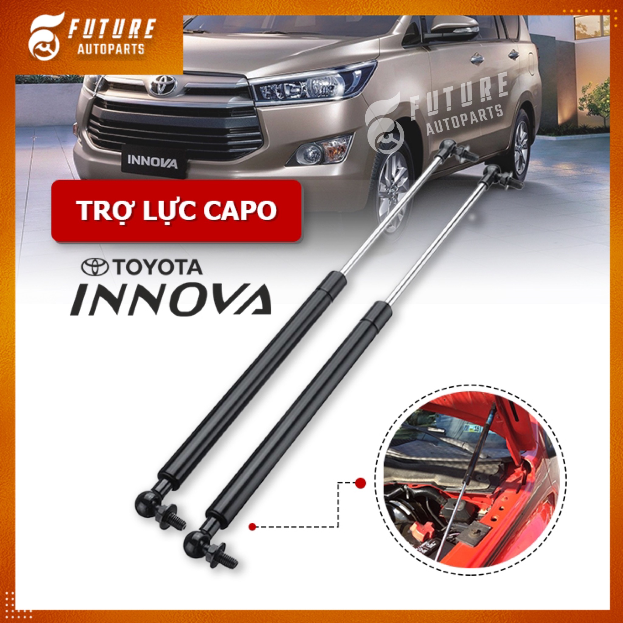 [Toyota Innova] Ty thuỷ lực ty trợ lực nâng capo xe Toyota Innova