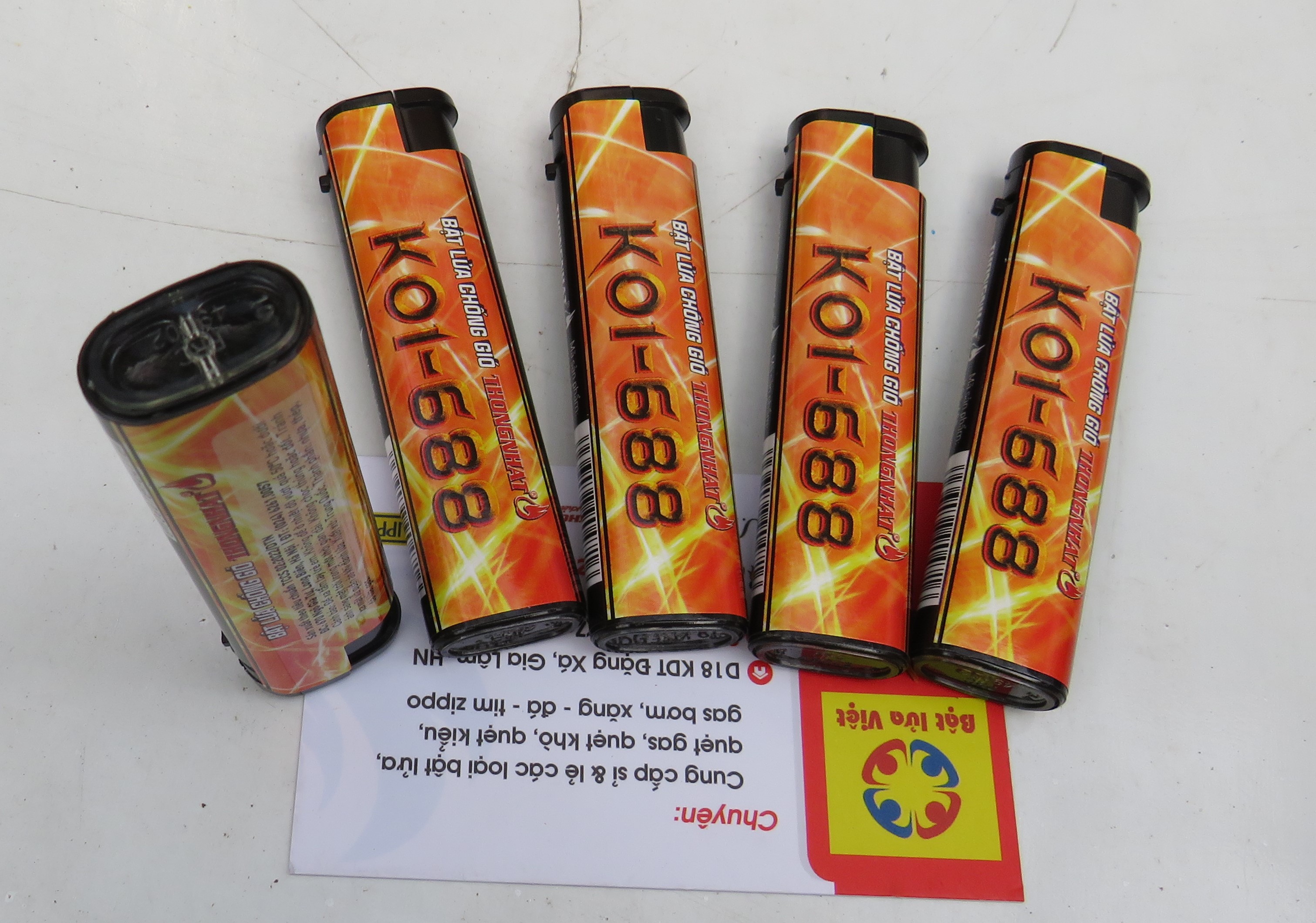 Bật lửa khò Thống Nhất K01-668 Hộp quẹt khè điện tử chống gió Thống Nhất 668