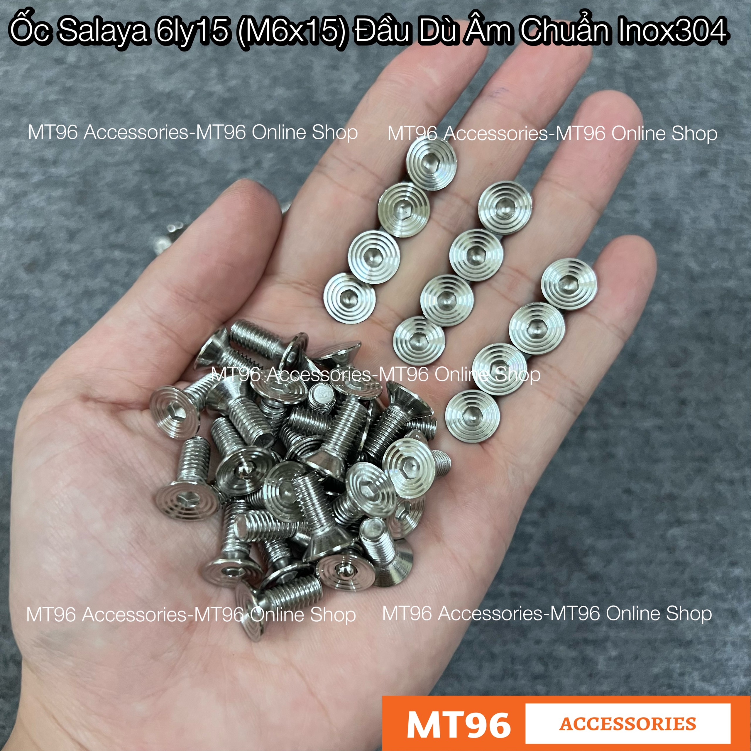 Ốc Salaya 8ly15 8ly 8li (M8x15) Đầu Dù Âm Chuẩn Inox304