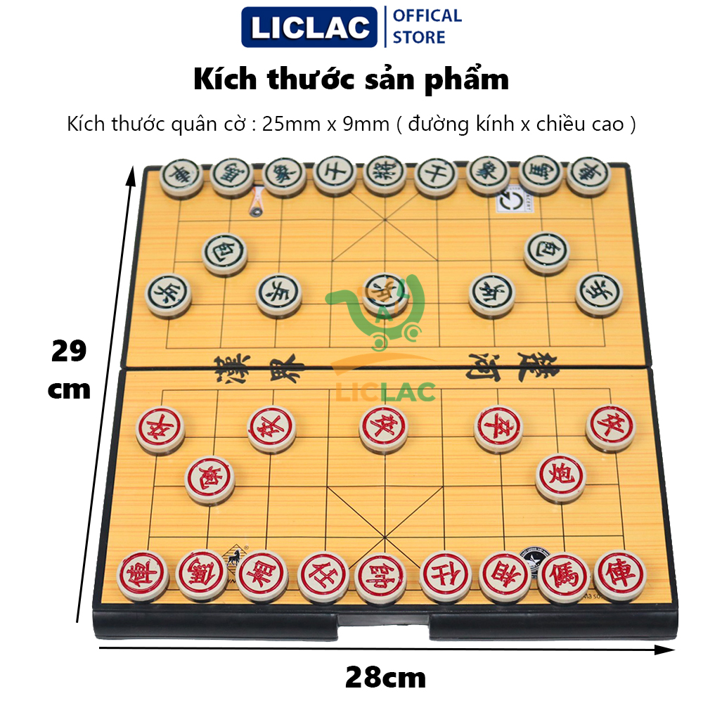 Bộ cờ tướng Trung Lê ( Size Lớn ) được làm bằng nhựa Cao Cấp Bộ đồ chơi Boardgame gồm Bàn Nhựa và Quân Cờ Đồ chơi trí tuệ cho bé - LICLAC