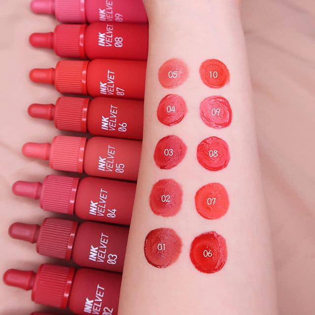  - Son Ink / Son Kem Lì Peripera Ink Velvet Tint Bản 2019 [Vỏ Đỏ + Vỏ Hồng]