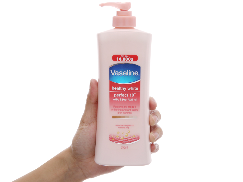 Sữa dưỡng thể trắng da Vaseline Perfect 10 in 1 350ml