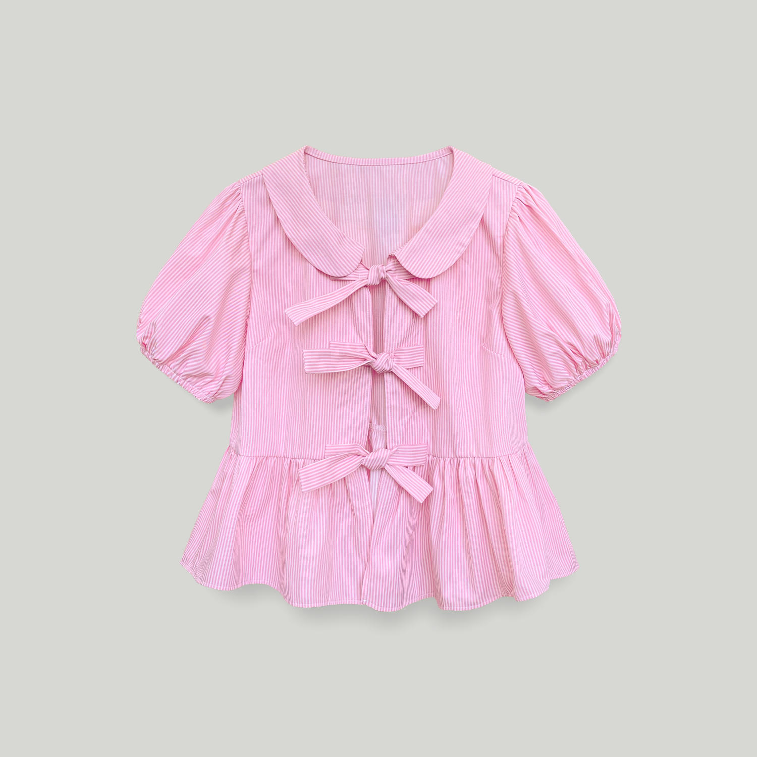 Áo sơ mi cộc tay cổ sen thắt nơ Naked by V - Bonnie Blouse