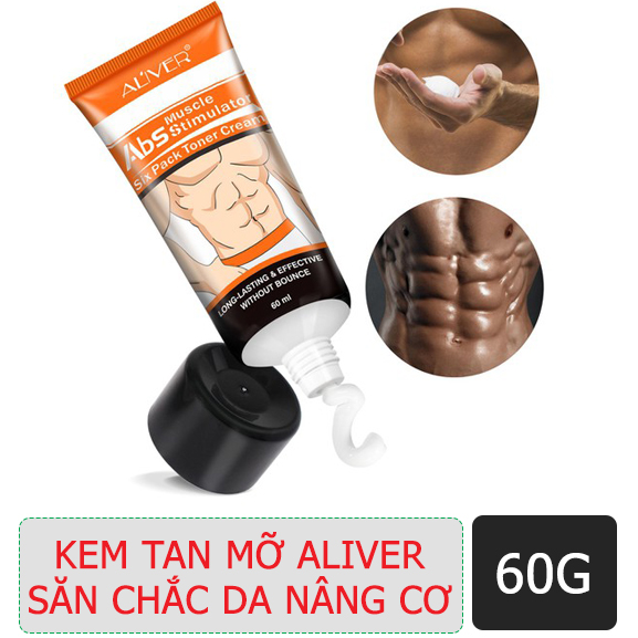 Kem Tan Mỡ Bụng/Mông/Đùi/Cánh Tay/Tan Mỡ Cho Nam/Tan Mỡ Sau Sinh/Giảm Béo Vùng Bụng Aliver 60G