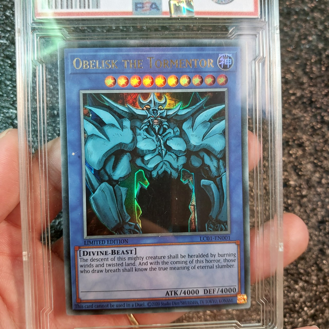 [BANDAI US CHINH HANG] Yugioh lá vị thần sức mạnh Obelisk the Tormentor Ultra Rare Egyptian God Card