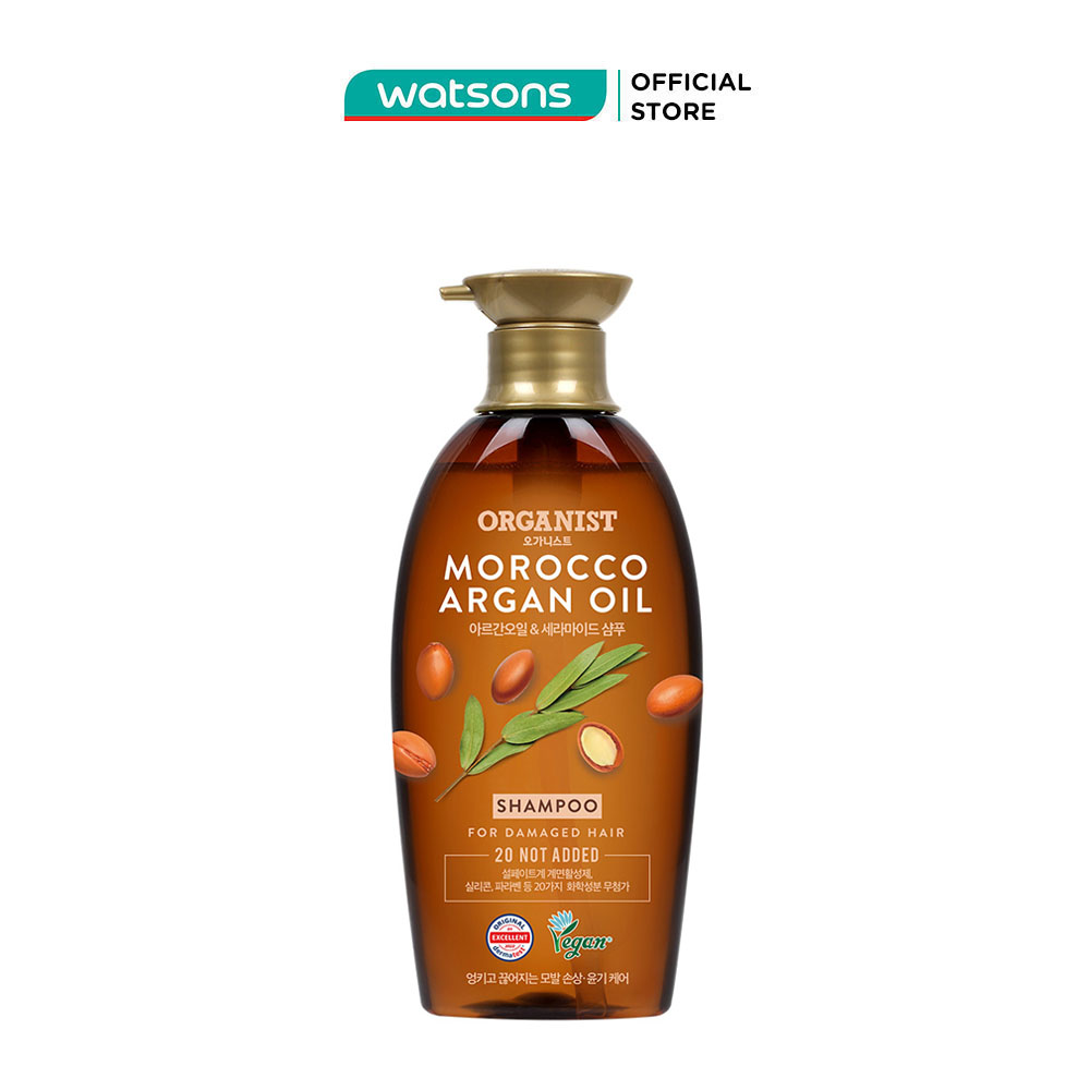 Dầu Gội Organist Argan & Repair Shampoo Tinh Dầu Morocco Argan Dành Cho Tóc Hư Tổn 500ml