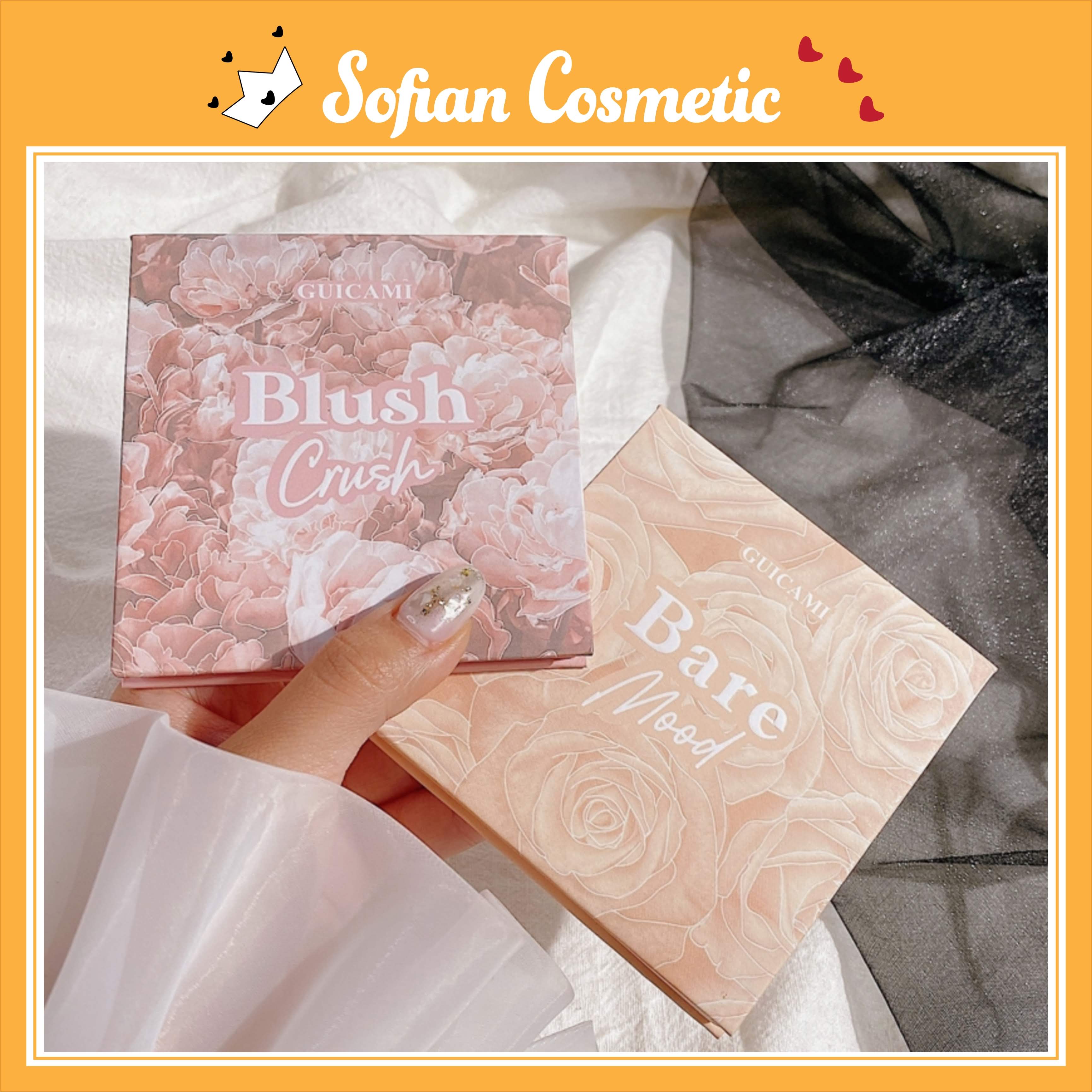 Guicami - Bảng Phấn Mắt Nội Địa Trung Guicami Nude Rose Nhũ Lì 9 Ô Bare Mood Blush Crush Màu Đất Siêu Xinh Siêu Mịn - Sofian Cosmetic