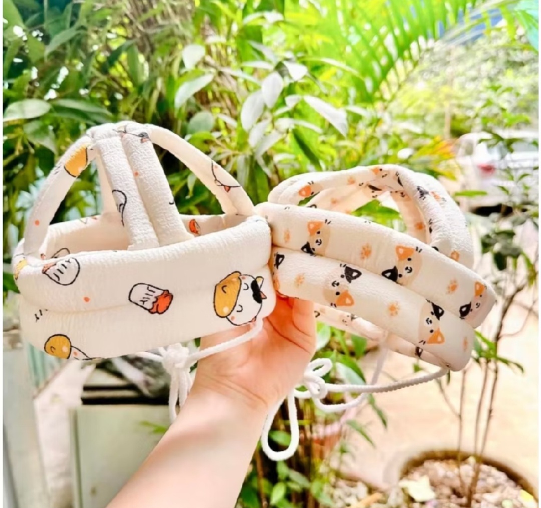 Mũ bảo vệ đầu cho bé tập bò tập đi. Nón bảo vệ đầu cho bé siêu nhẹ siêu thoáng điều chỉnh theo kích thước vòng đầu