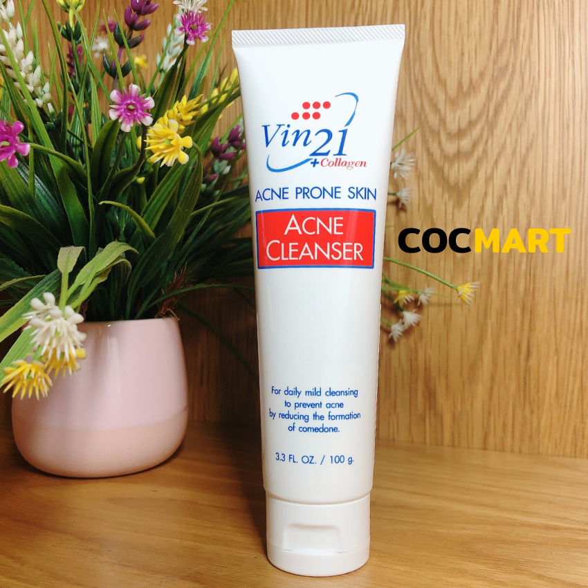 [Hcm]Sữa Rửa Mặt Vin21 Acne Cleanser Làm Sạch Da Mụn Hiệu Quả Thích Hợp Cho Mọi Loại Da - Cocmart