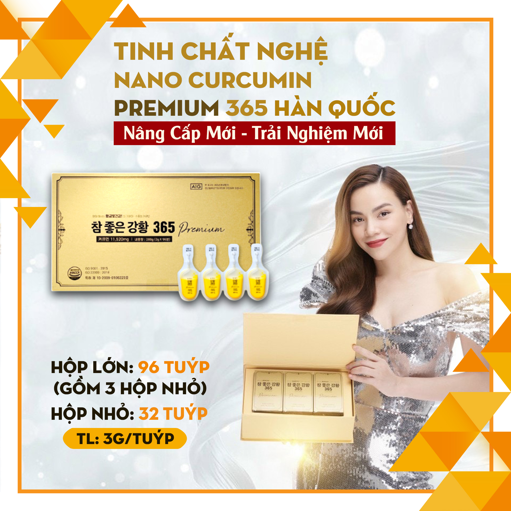 [Chính hãng] Tinh Chất Nghệ Nano Curcumin 365 Premium Hàn Quốc Mẫu Mới - Hiệu Quả Vượt Trội