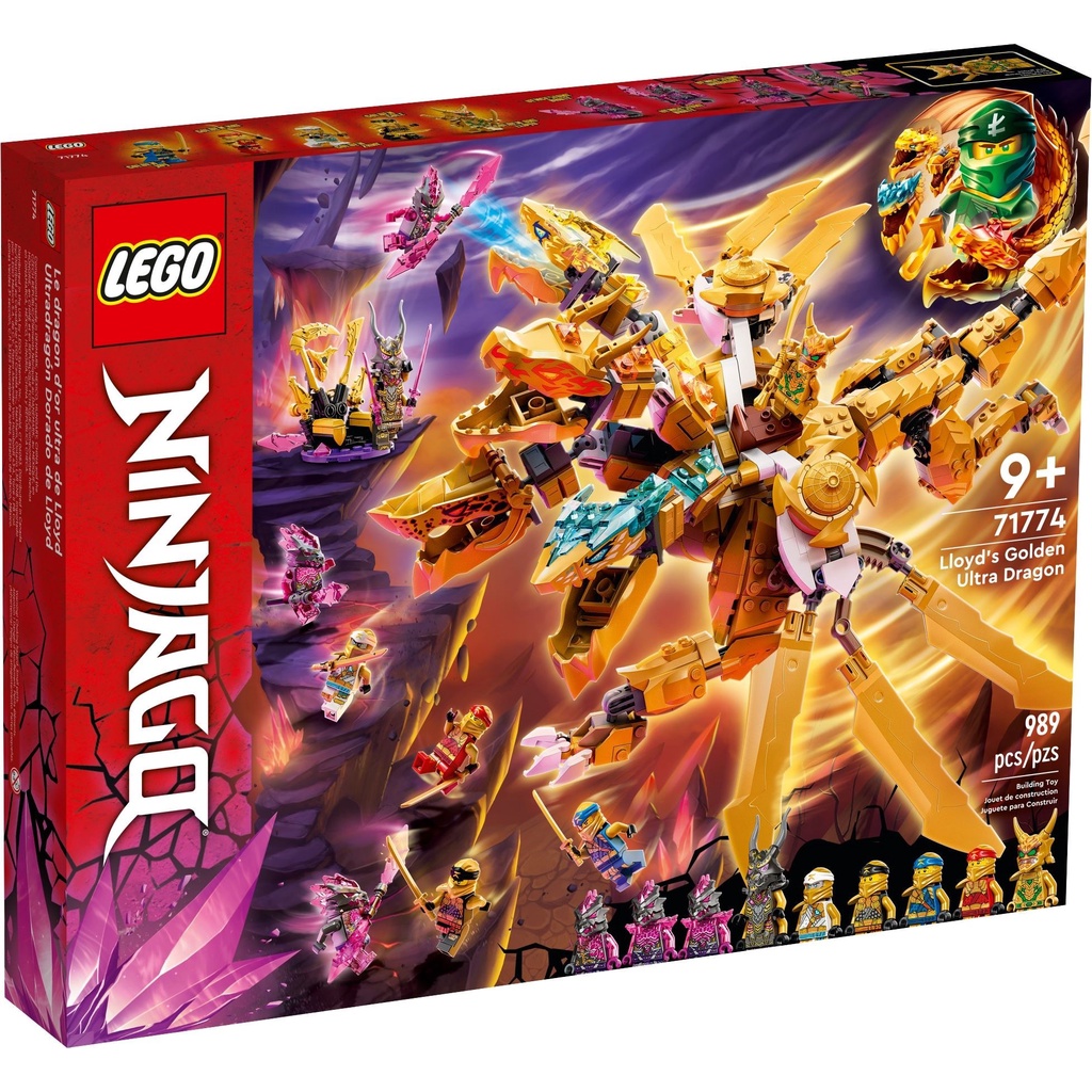 71774 LEGO Ninjago Crystalized Lloyds Golden Ultra Dragon - Siêu Rồng vàng của Lloyd